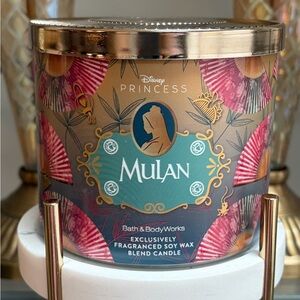 Bath and Body Works Disney Princess Mulan 3 Wick Candle Limited Edition NWT/BOX